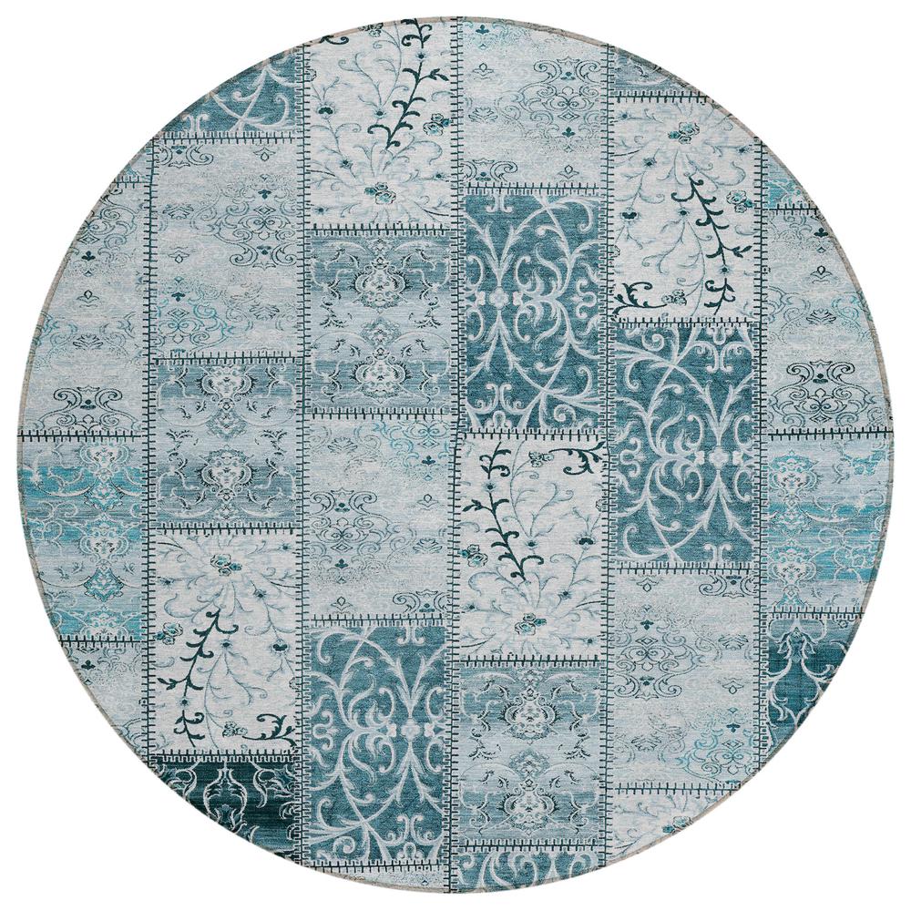 Chantille ACN566 Teal 8' x 8' Rug. Picture 1
