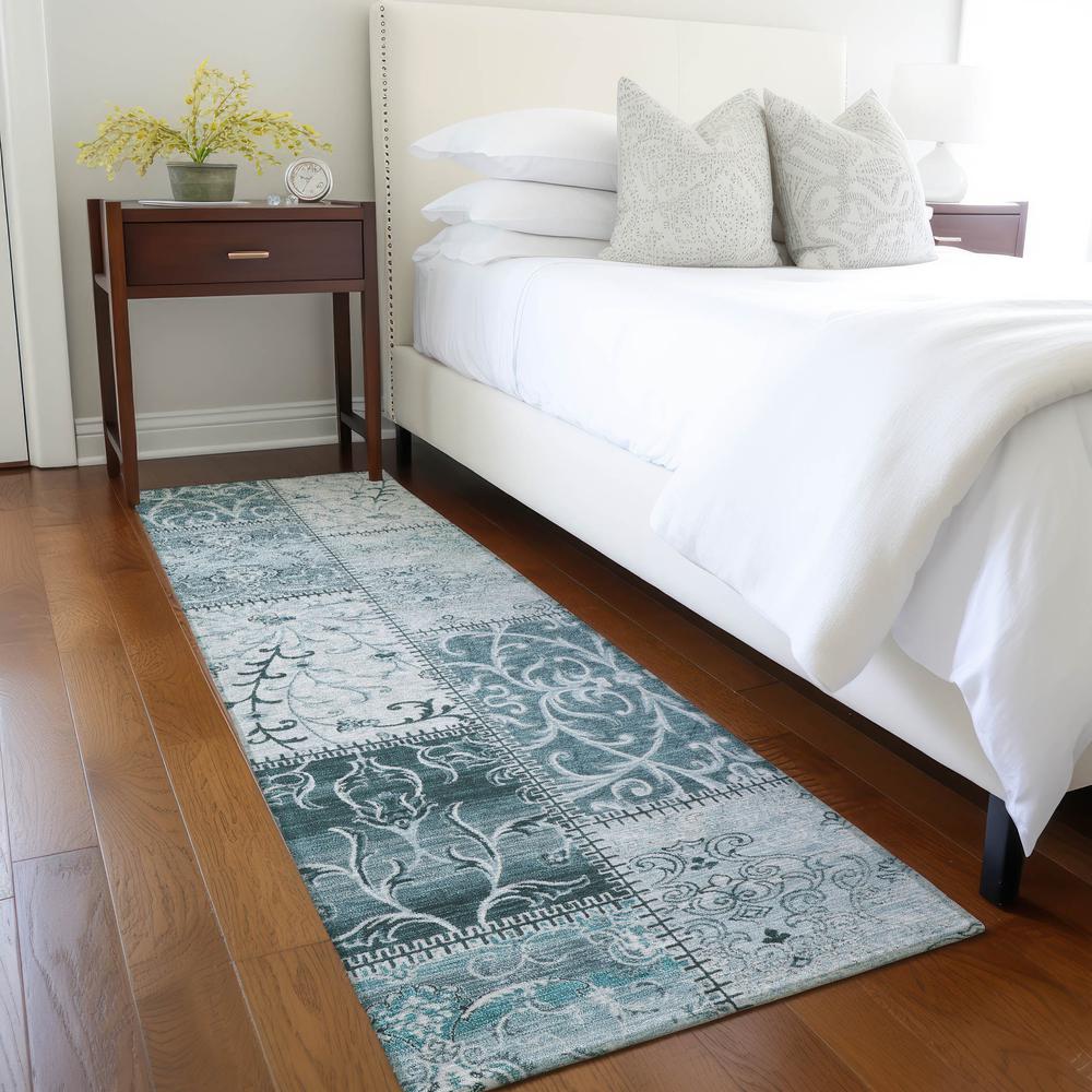 Chantille ACN566 Teal 2'3" x 7'6" Rug. Picture 6