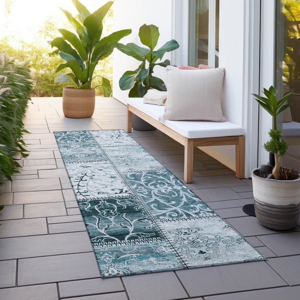 Chantille ACN566 Teal 2'3" x 7'6" Rug. Picture 7