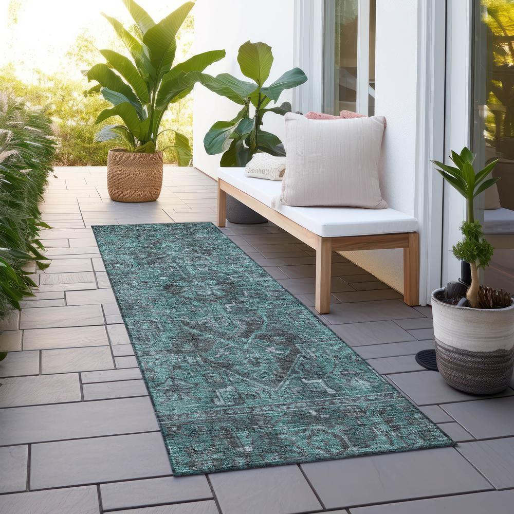 Chantille ACN571 Teal 2'3" x 7'6" Rug. Picture 7