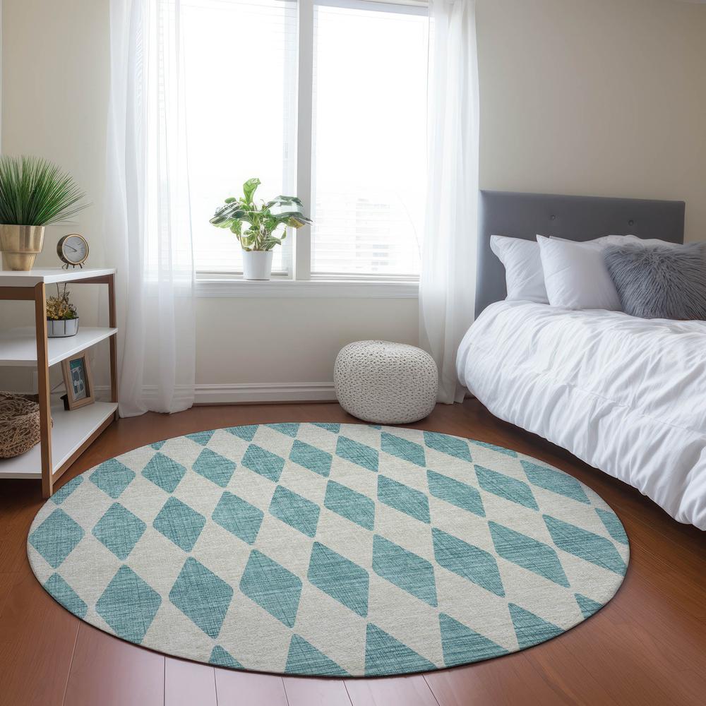 Chantille ACN578 Teal 8' x 8' Rug. Picture 6