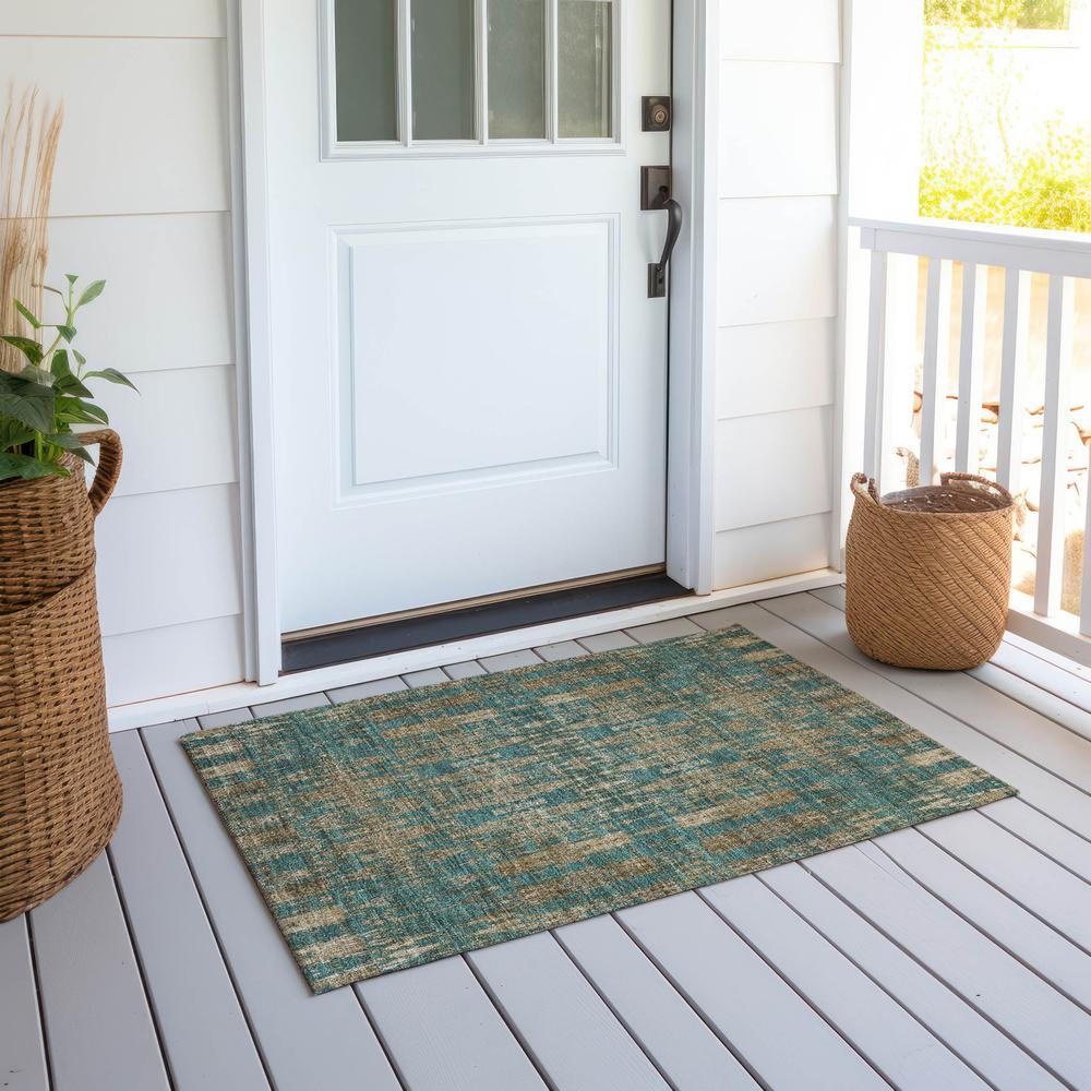 Chantille ACN580 Teal 1'8" x 2'6" Rug. Picture 7
