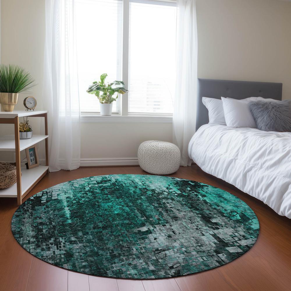 Chantille ACN581 Teal 8' x 8' Rug. Picture 6