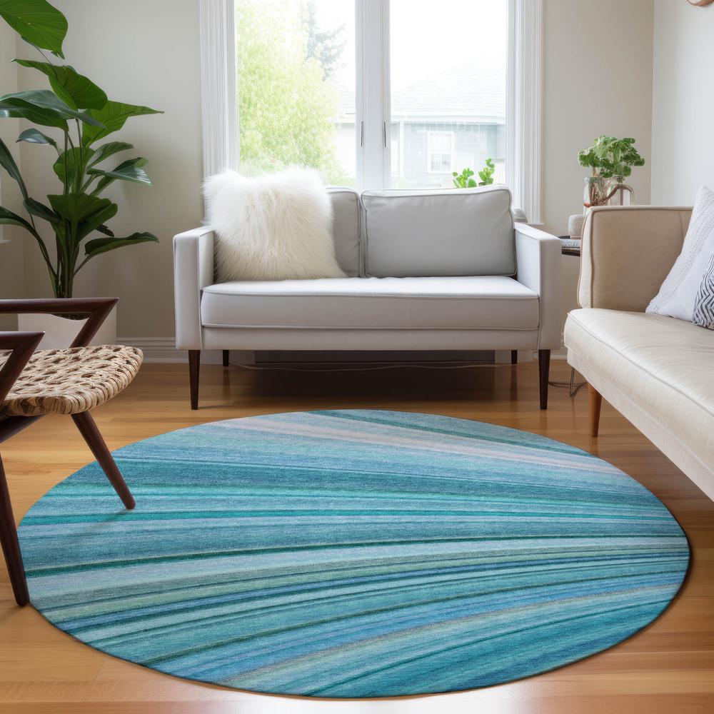 Chantille ACN585 Teal 8' x 8' Rug. Picture 6