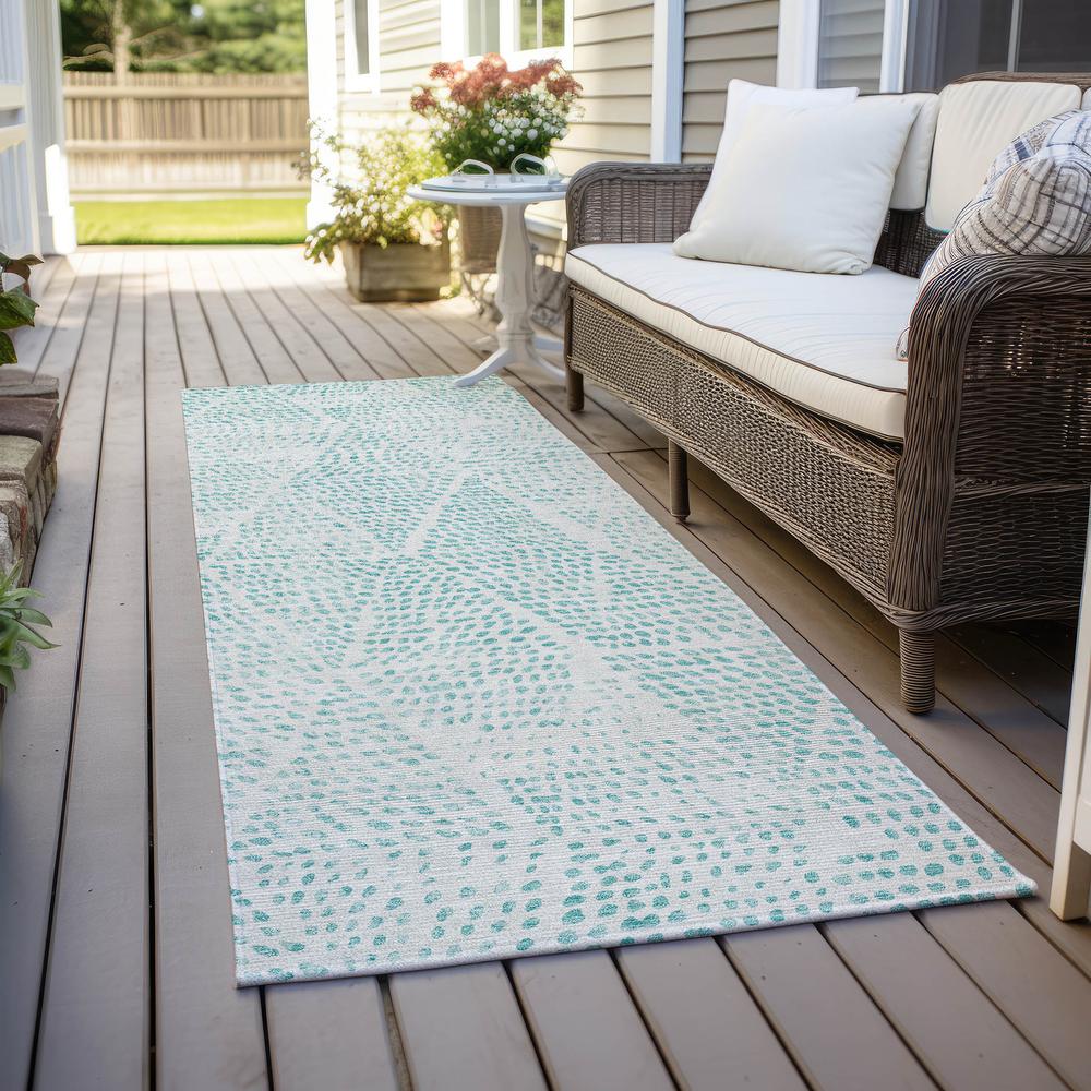 Chantille ACN591 Teal 2'3" x 7'6" Rug. Picture 8