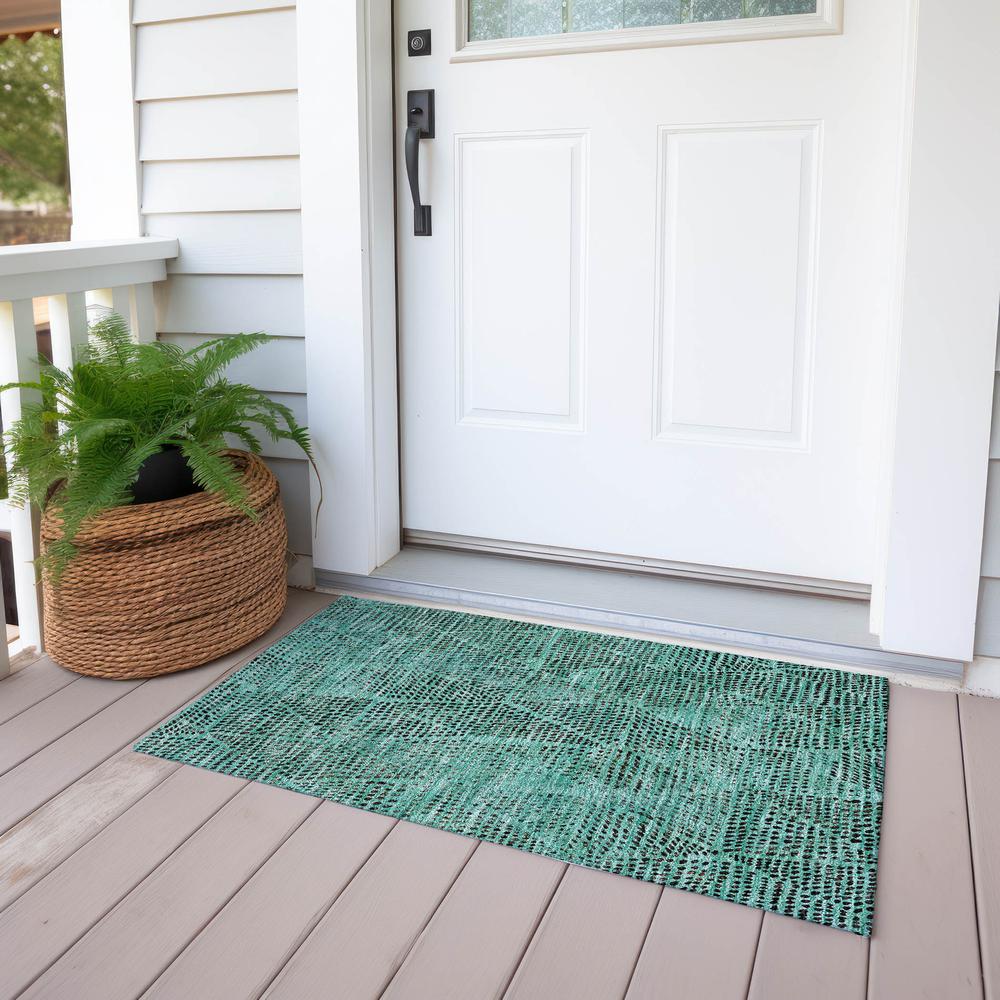 Chantille ACN591 Teal 1'8" x 2'6" Rug. Picture 7