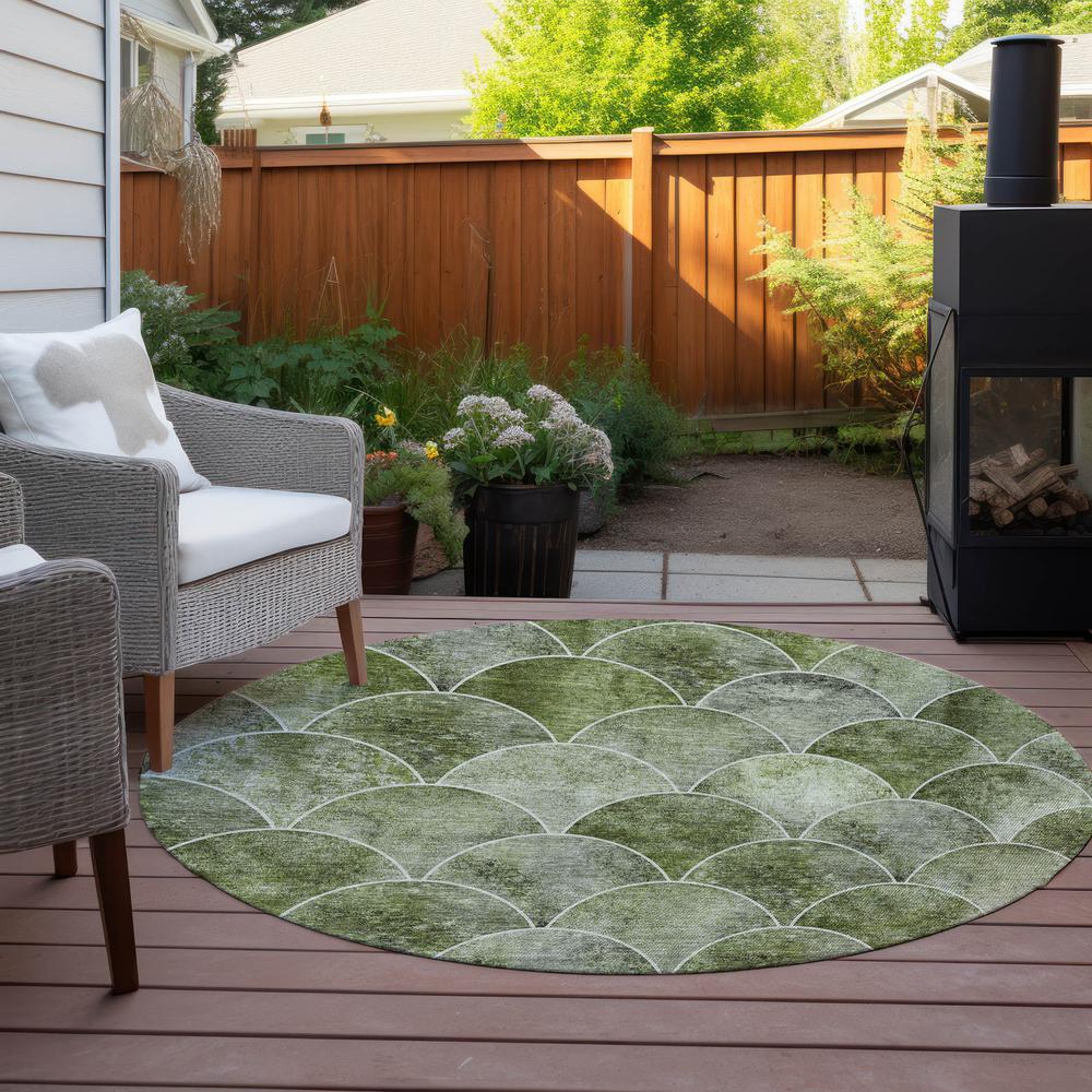 Chantille ACN594 Green 8' x 8' Rug. Picture 7