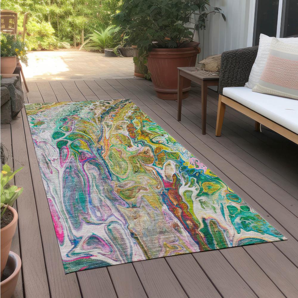 Chantille ACN602 Green 2'3" x 7'6" Rug. Picture 7