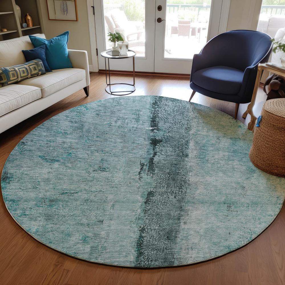 Chantille ACN605 Teal 8' x 8' Rug. Picture 6