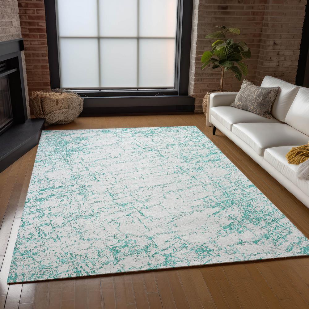Chantille ACN606 Teal 2'6" x 3'10" Rug. Picture 7