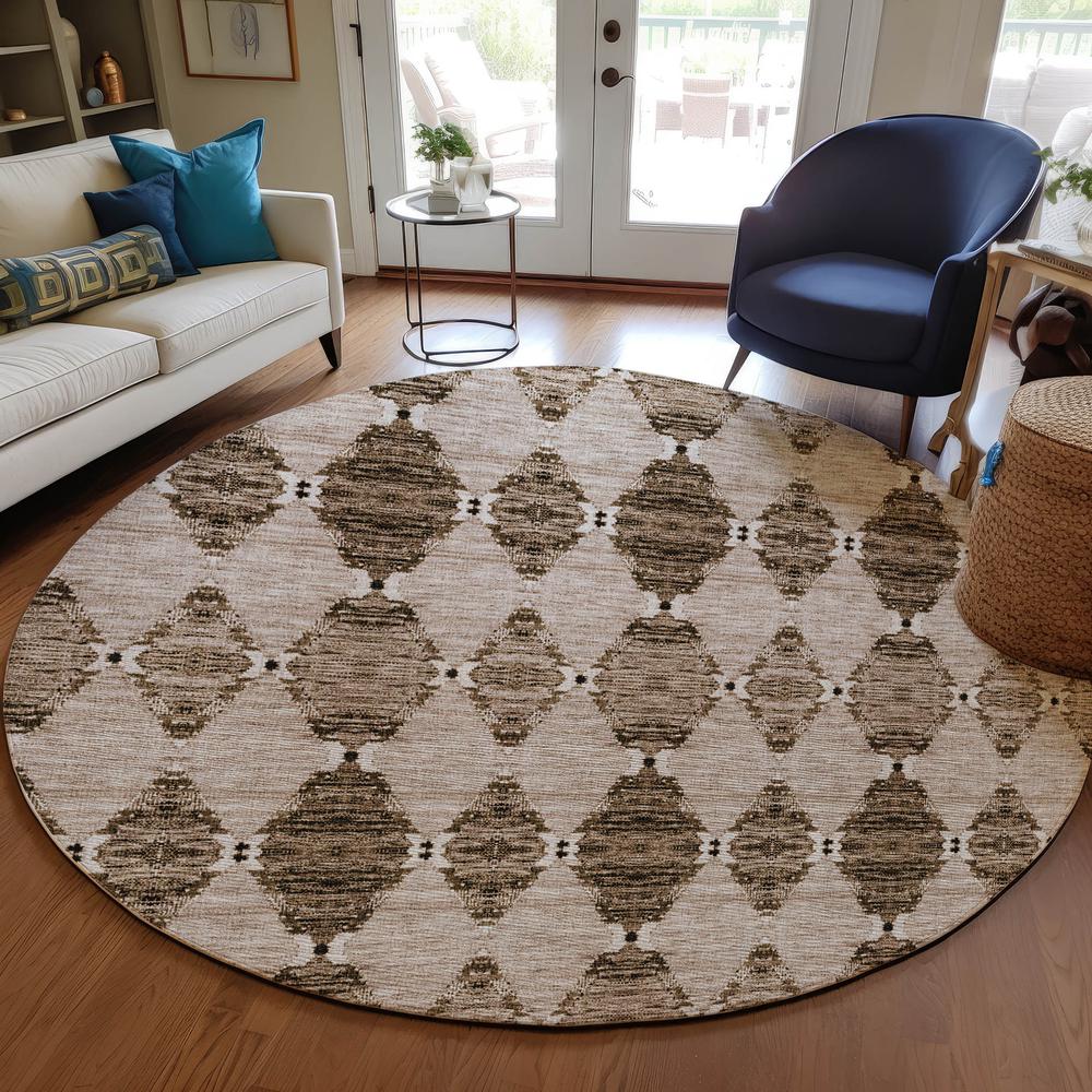Chantille ACN610 Brown 8' x 8' Rug. Picture 6