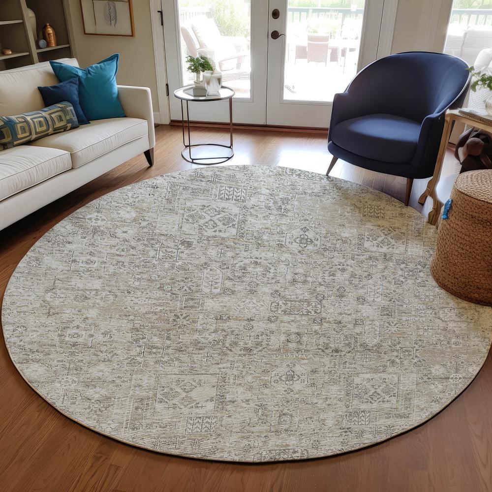 Chantille ACN611 Brown 8' x 8' Rug. Picture 6