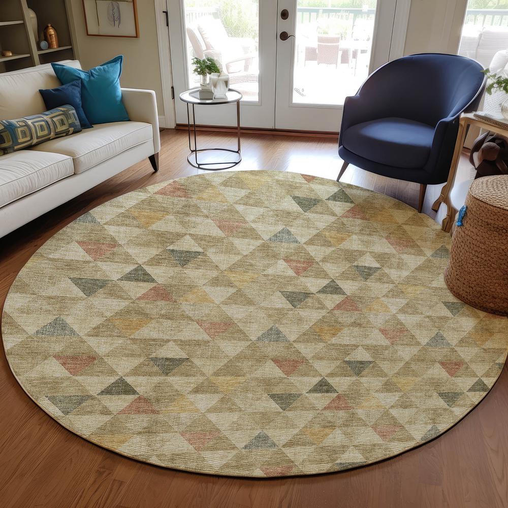 Chantille ACN612 Brown 8' x 8' Rug. Picture 6