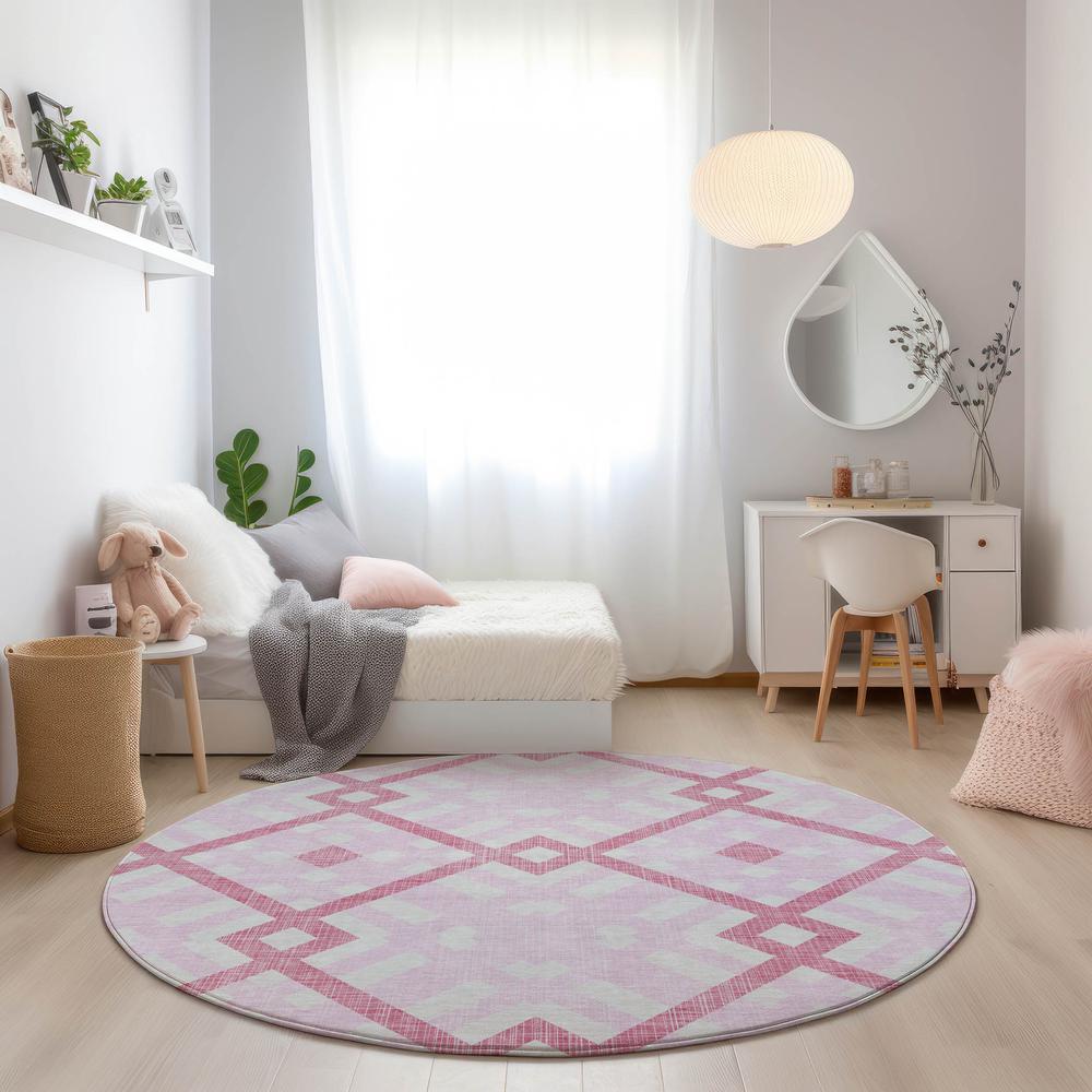 Chantille ACN616 Pink 8' x 8' Rug. Picture 6