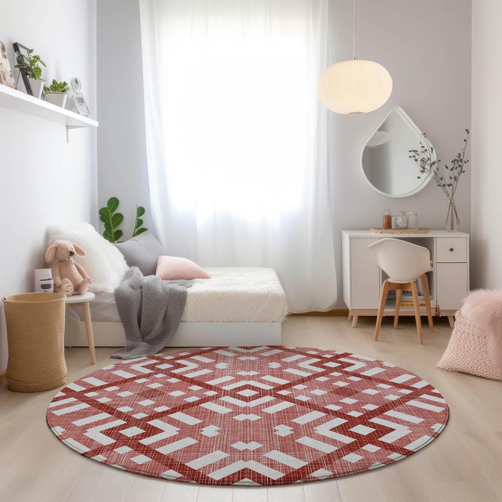 Chantille ACN616 Red 8' x 8' Rug. Picture 6