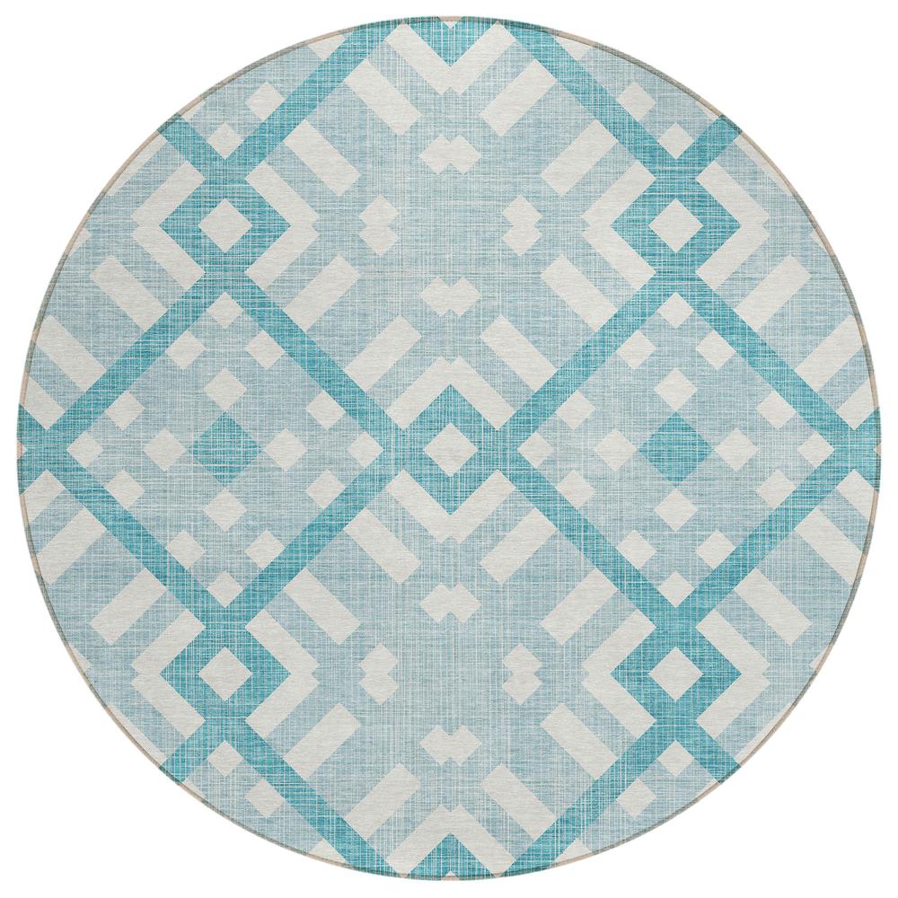 Chantille ACN616 Teal 8' x 8' Rug. Picture 1
