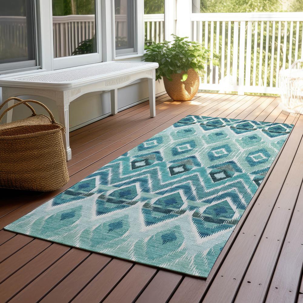 Chantille ACN617 Teal 2'3" x 7'6" Rug. Picture 7