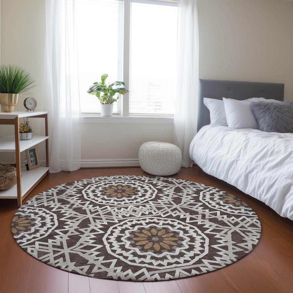 Chantille ACN619 Brown 8' x 8' Rug. Picture 6