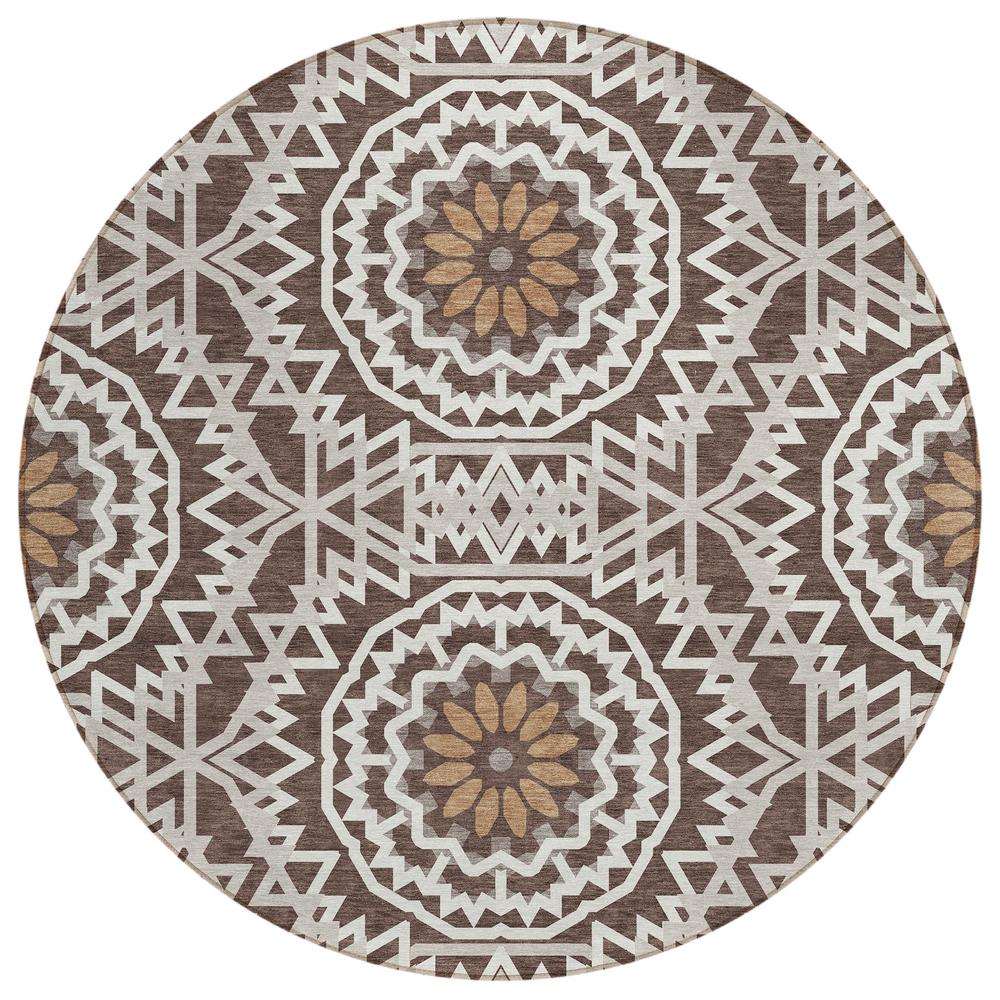 Chantille ACN619 Brown 8' x 8' Rug. Picture 1