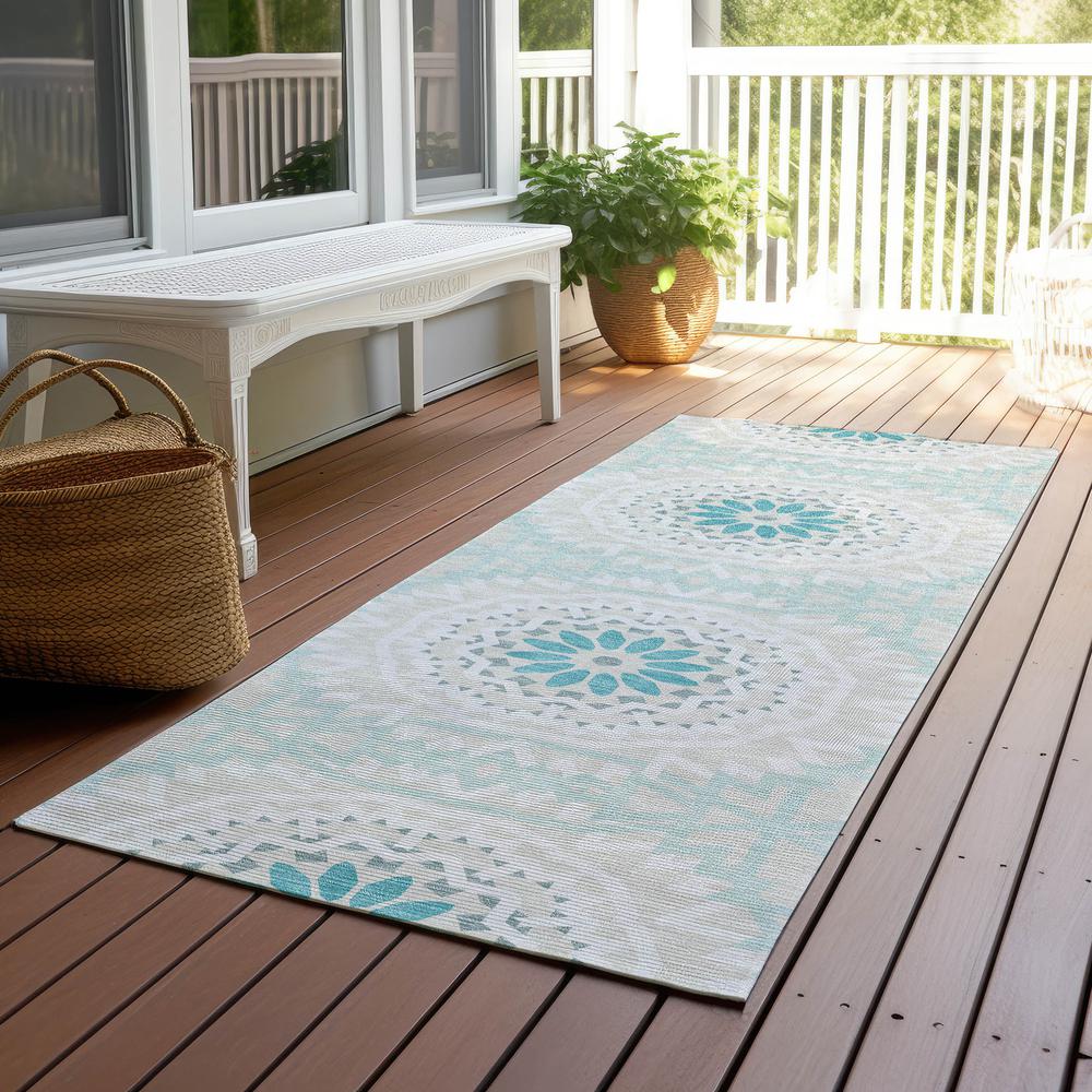 Chantille ACN619 Teal 2'3" x 7'6" Rug. Picture 7