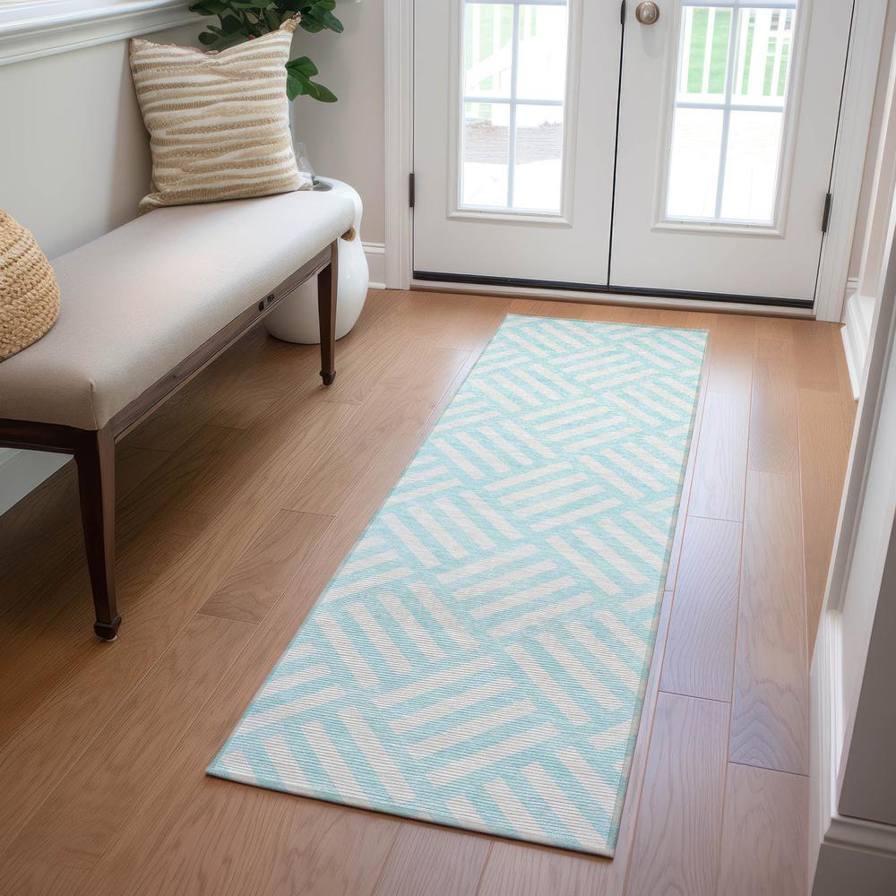 Chantille ACN620 Teal 2'3" x 7'6" Rug. Picture 6