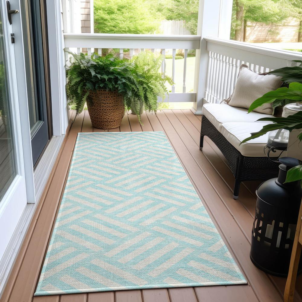 Chantille ACN620 Teal 2'3" x 7'6" Rug. Picture 7