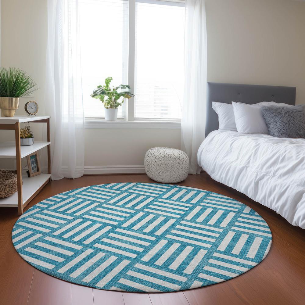 Chantille ACN620 Teal 8' x 8' Rug. Picture 6