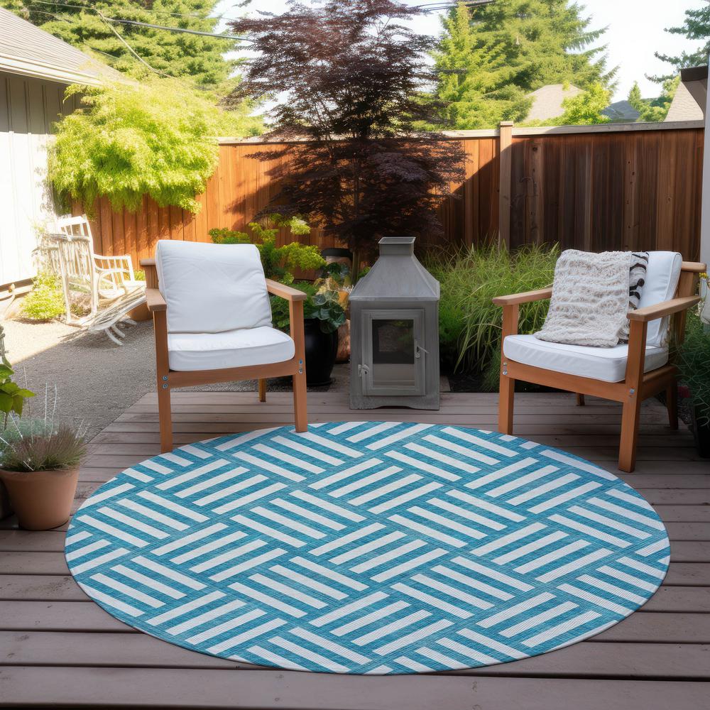 Chantille ACN620 Teal 8' x 8' Rug. Picture 7
