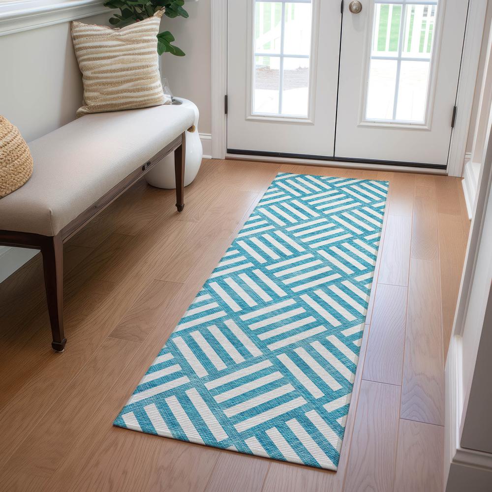 Chantille ACN620 Teal 2'3" x 7'6" Rug. Picture 7