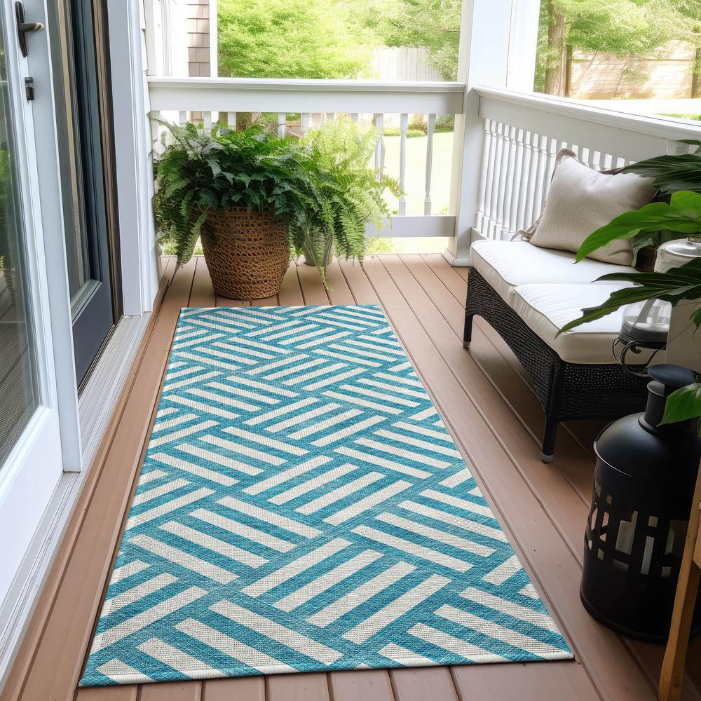 Chantille ACN620 Teal 2'3" x 7'6" Rug. Picture 8