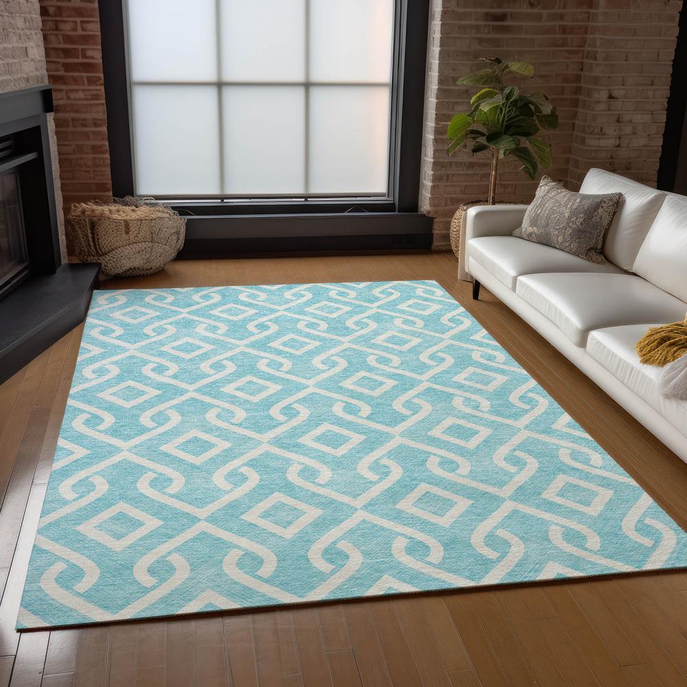 Chantille ACN621 Teal 2'6" x 3'10" Rug. Picture 7