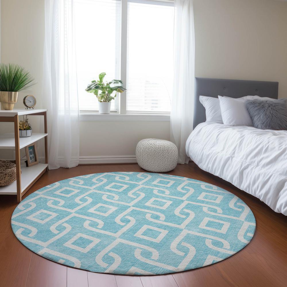 Chantille ACN621 Teal 8' x 8' Rug. Picture 6