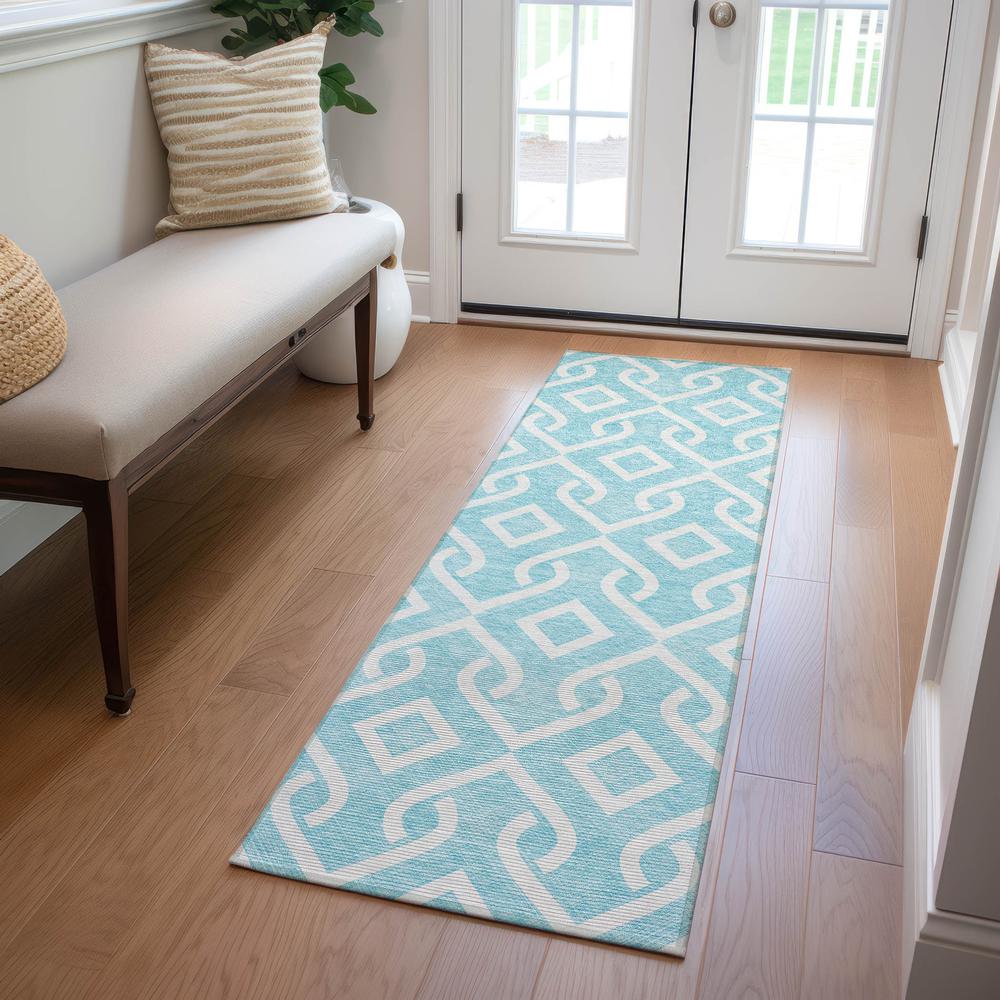 Chantille ACN621 Teal 2'3" x 7'6" Rug. Picture 7