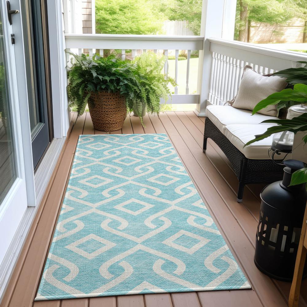 Chantille ACN621 Teal 2'3" x 7'6" Rug. Picture 8