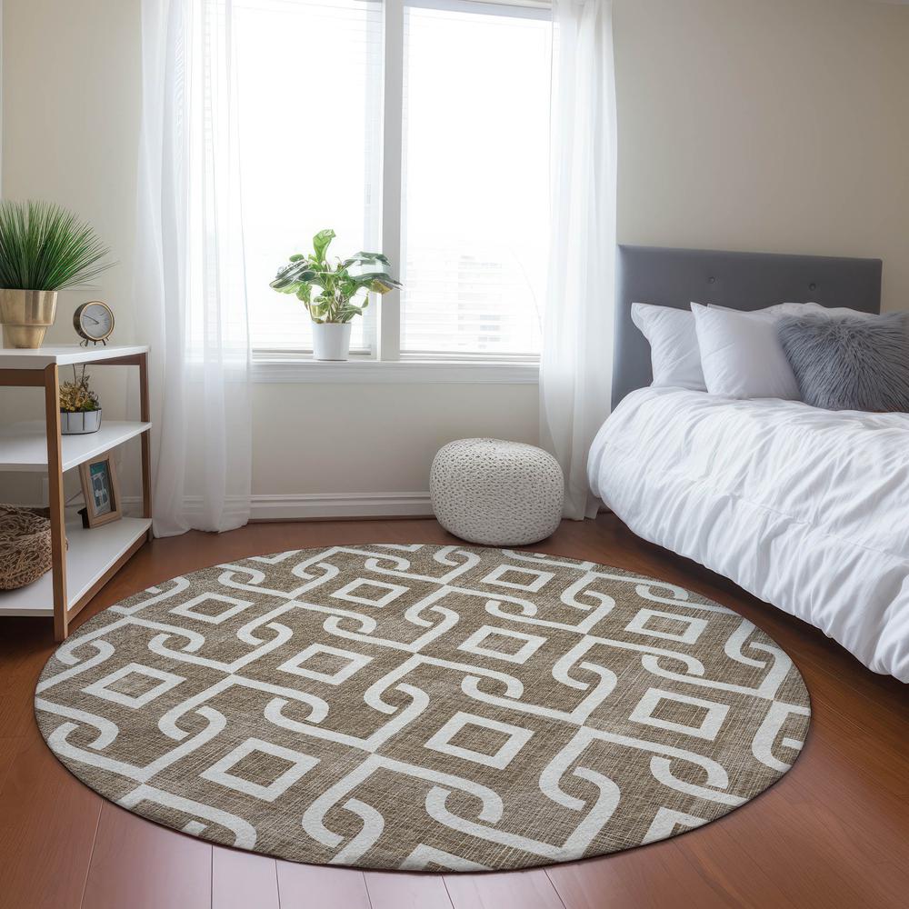 Chantille ACN621 Brown 8' x 8' Rug. Picture 6