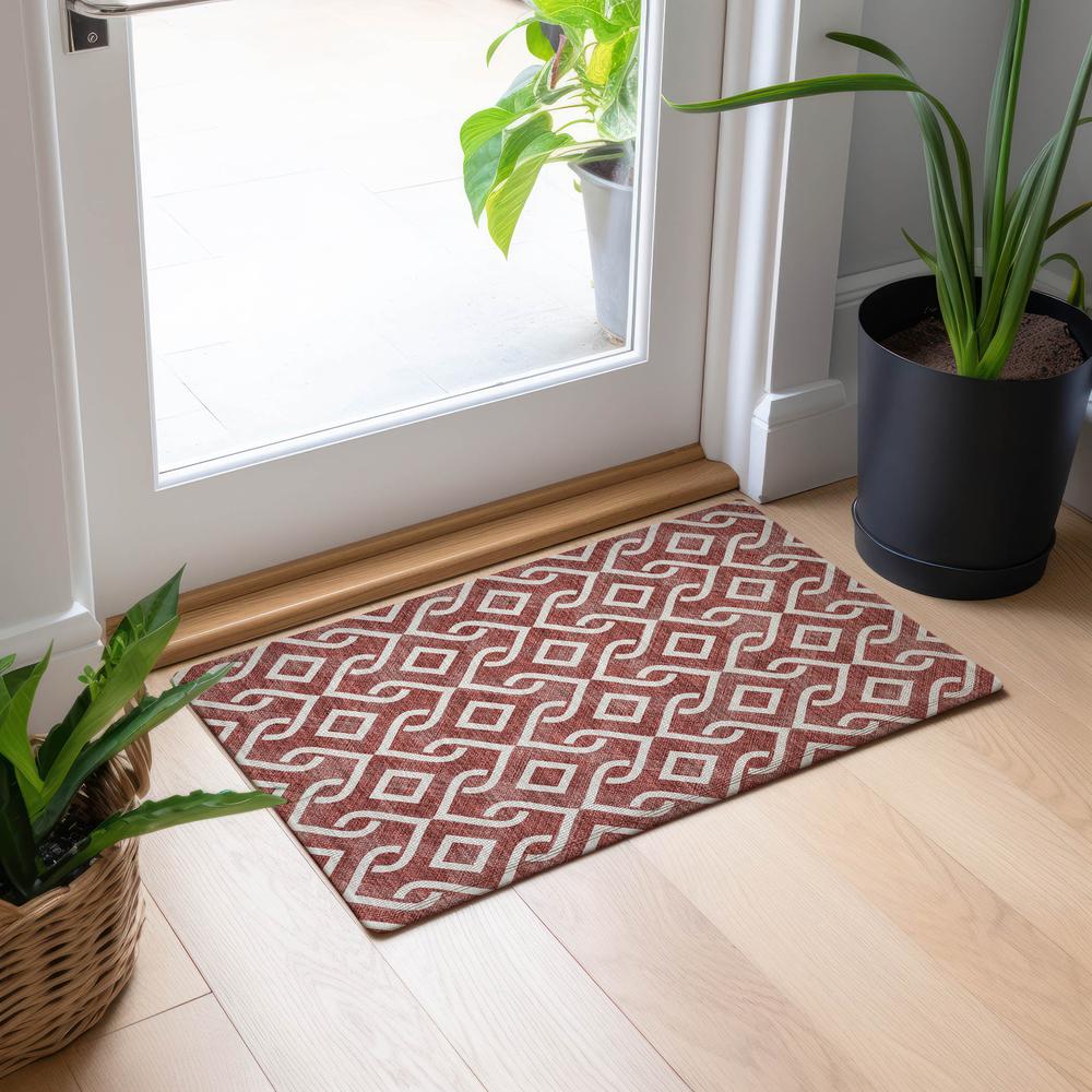 Chantille ACN621 Red 1'8" x 2'6" Rug. Picture 6