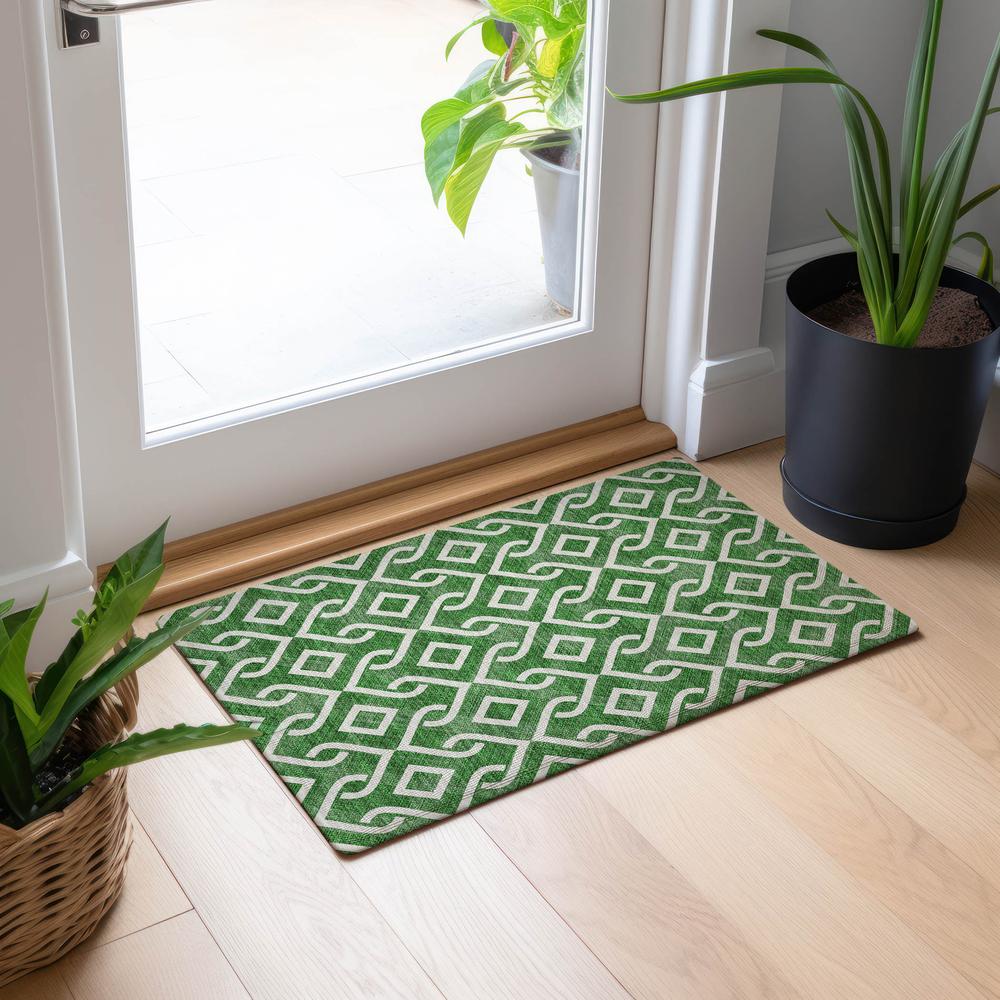 Chantille ACN621 Green 1'8" x 2'6" Rug. Picture 6