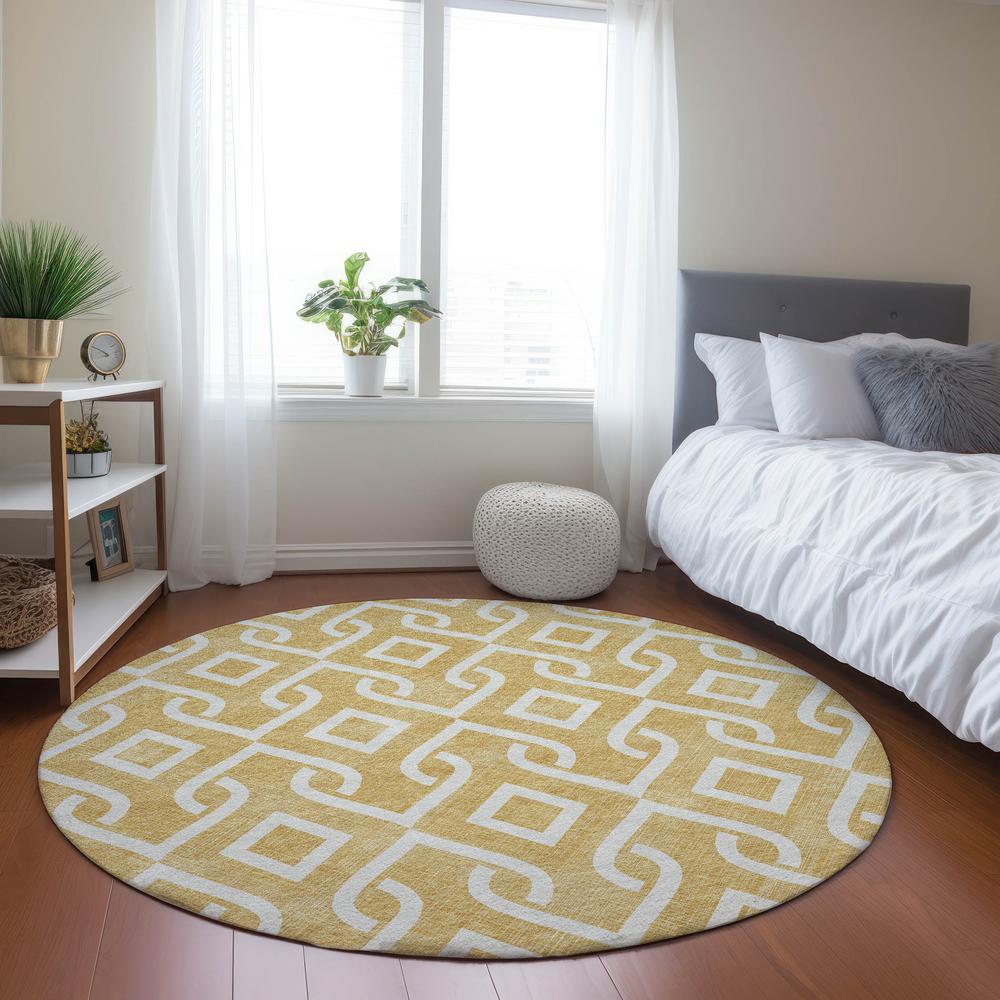 Chantille ACN621 Gold 8' x 8' Rug. Picture 6