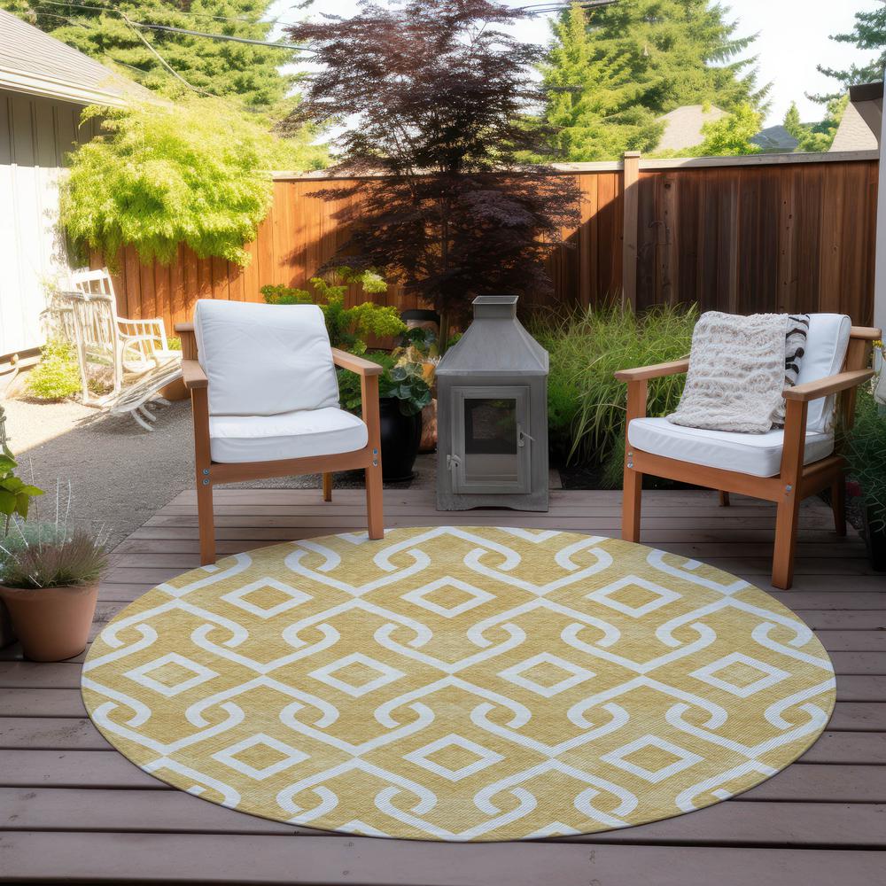 Chantille ACN621 Gold 8' x 8' Rug. Picture 7