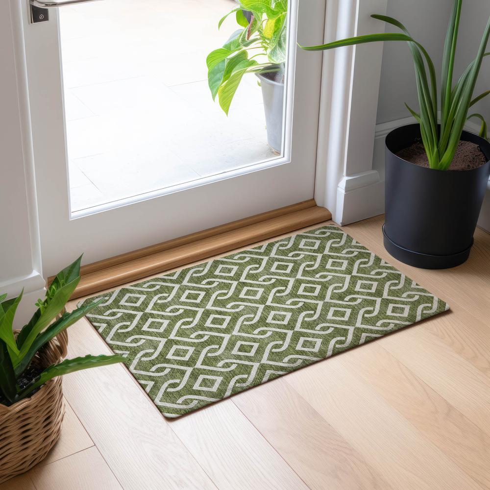 Chantille ACN621 Green 1'8" x 2'6" Rug. Picture 6