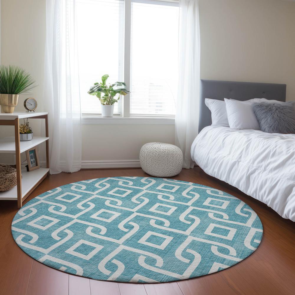 Chantille ACN621 Teal 8' x 8' Rug. Picture 6
