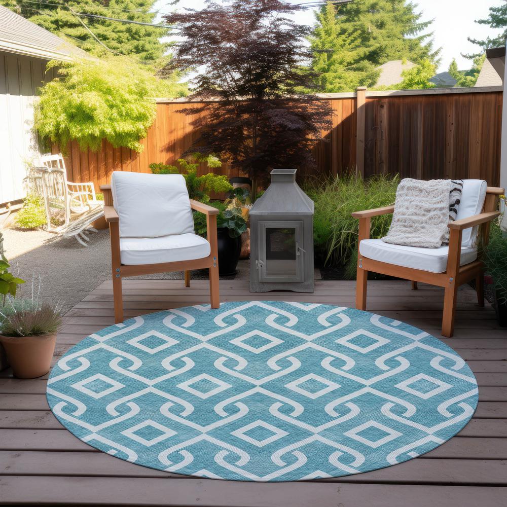 Chantille ACN621 Teal 8' x 8' Rug. Picture 7