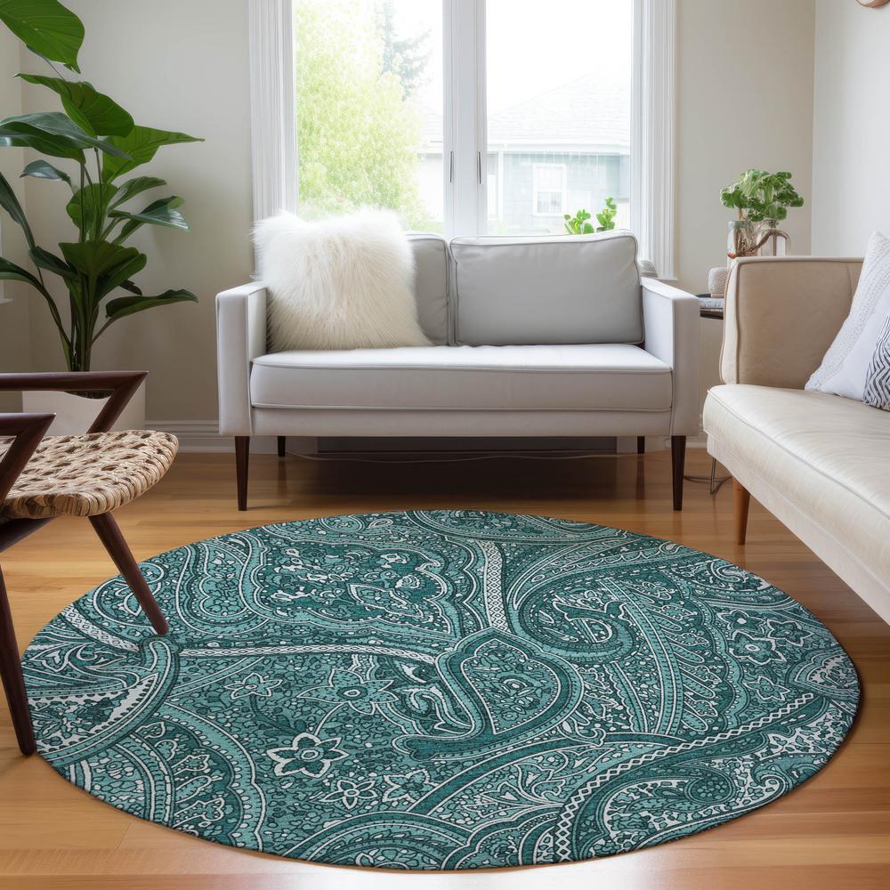 Chantille ACN623 Teal 8' x 8' Rug. Picture 6