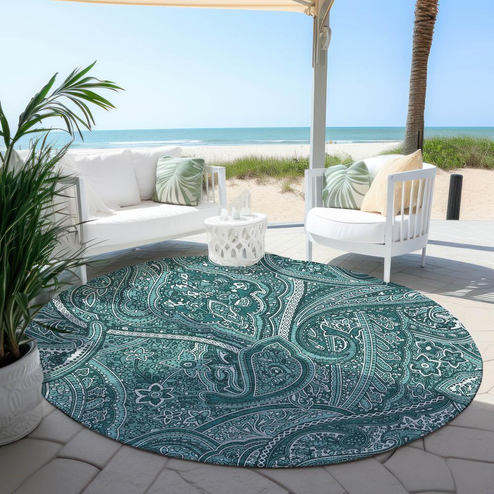 Chantille ACN623 Teal 8' x 8' Rug. Picture 7
