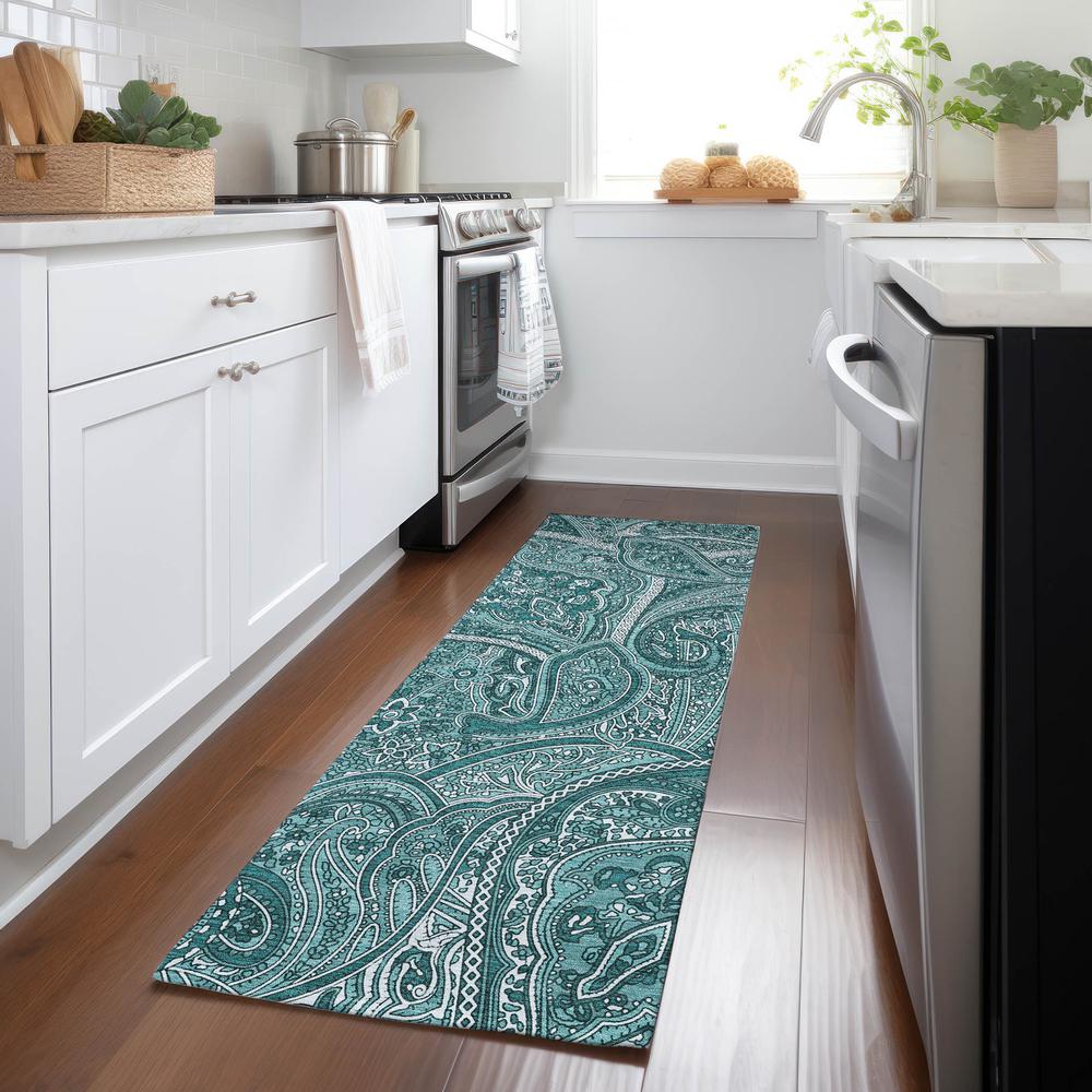 Chantille ACN623 Teal 2'3" x 7'6" Rug. Picture 6