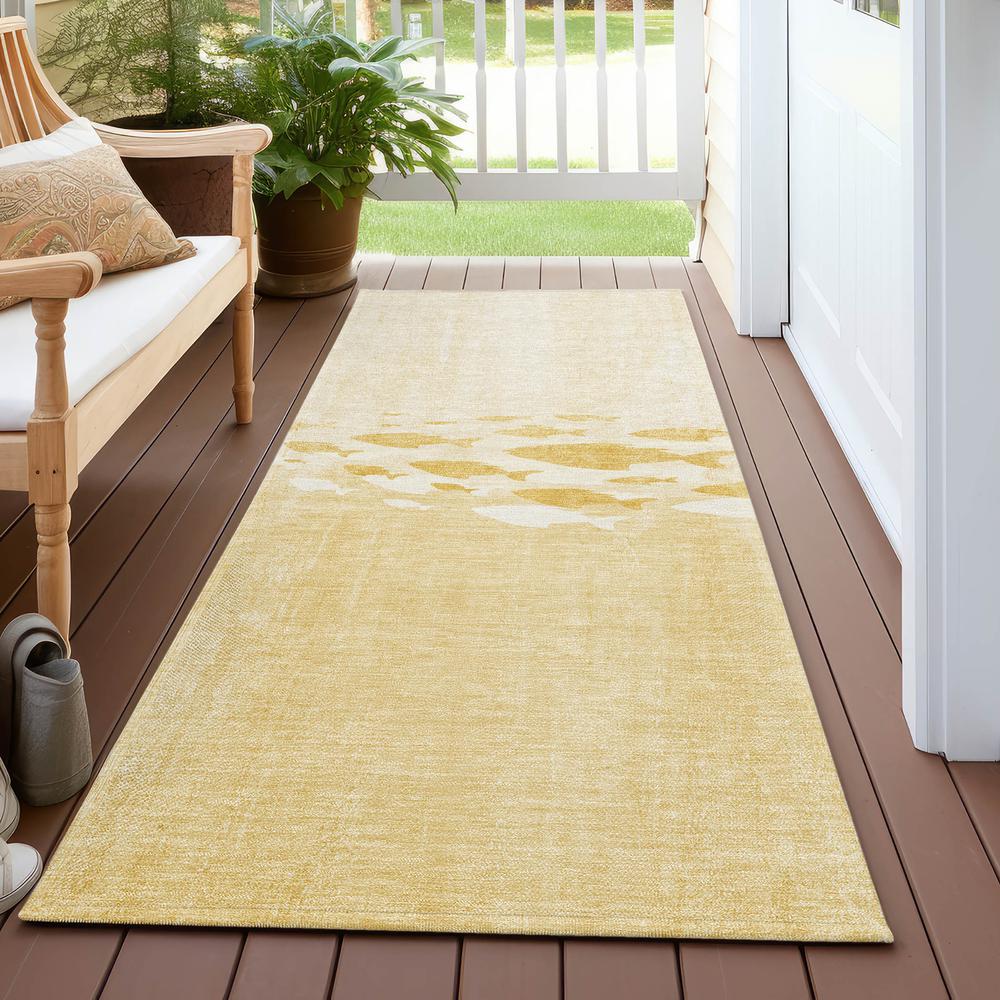 Chantille ACN627 Gold 2'3" x 7'6" Rug. Picture 7