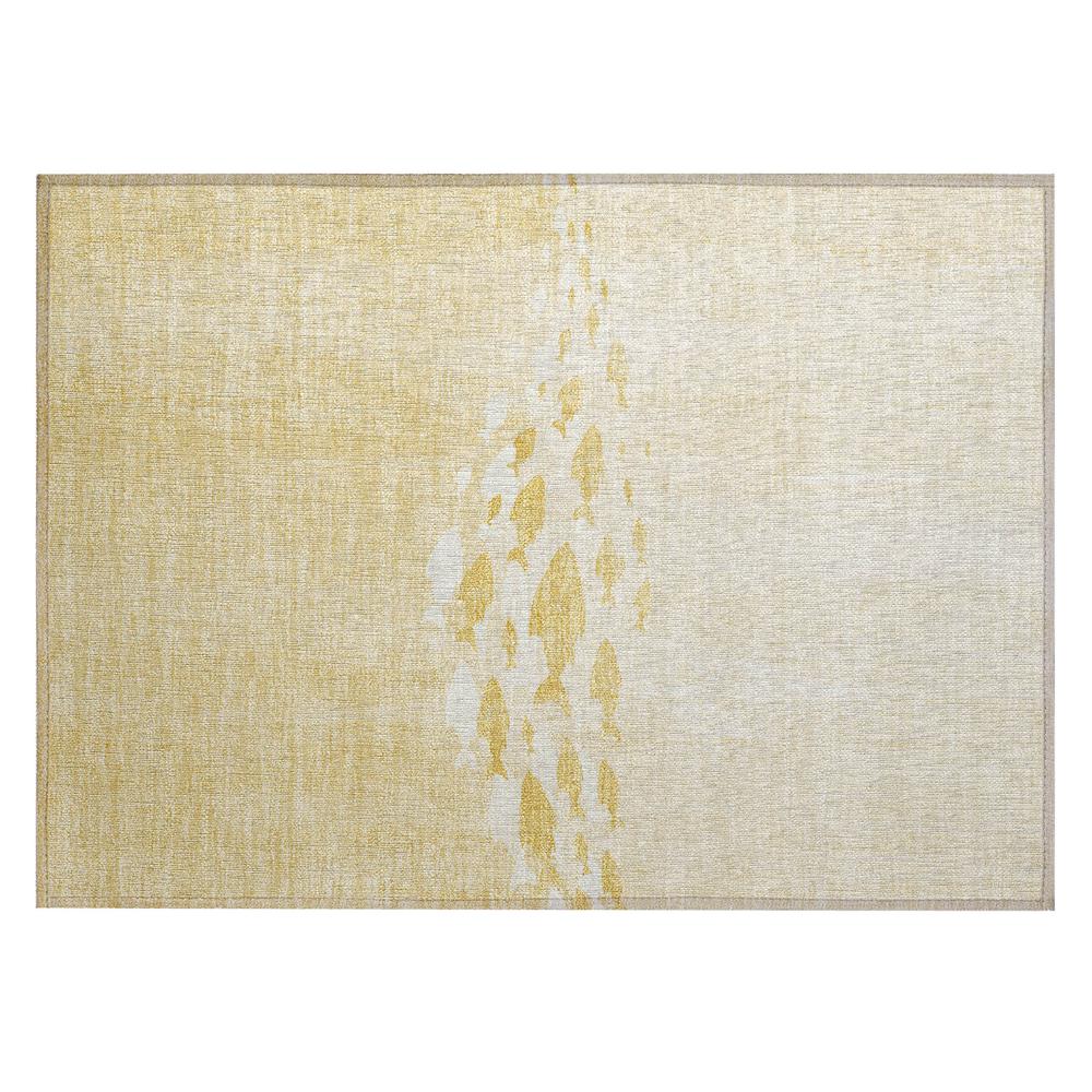 Chantille ACN627 Gold 1'8" x 2'6" Rug. Picture 1
