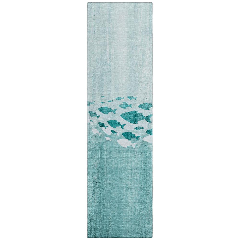 Chantille ACN627 Teal 2'3" x 7'6" Rug. Picture 1