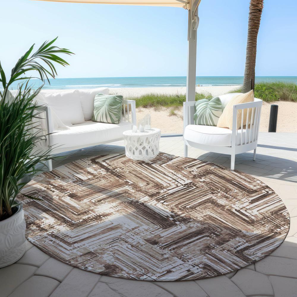 Chantille ACN630 Brown 8' x 8' Rug. Picture 7