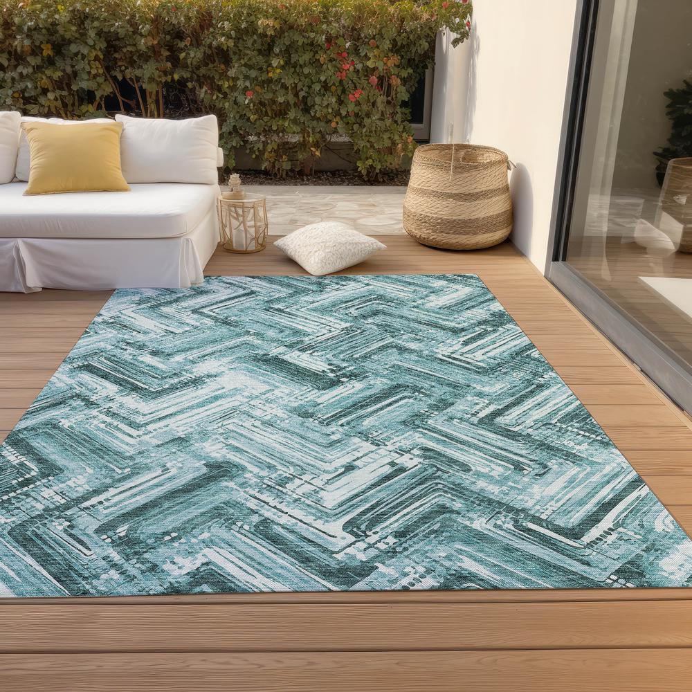 Chantille ACN630 Teal 2'6" x 3'10" Rug. Picture 8